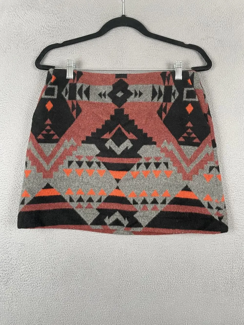 Gap Skirt Womens 6 Multicolor Red Black Wool Short Geometric Aztec Southwest
